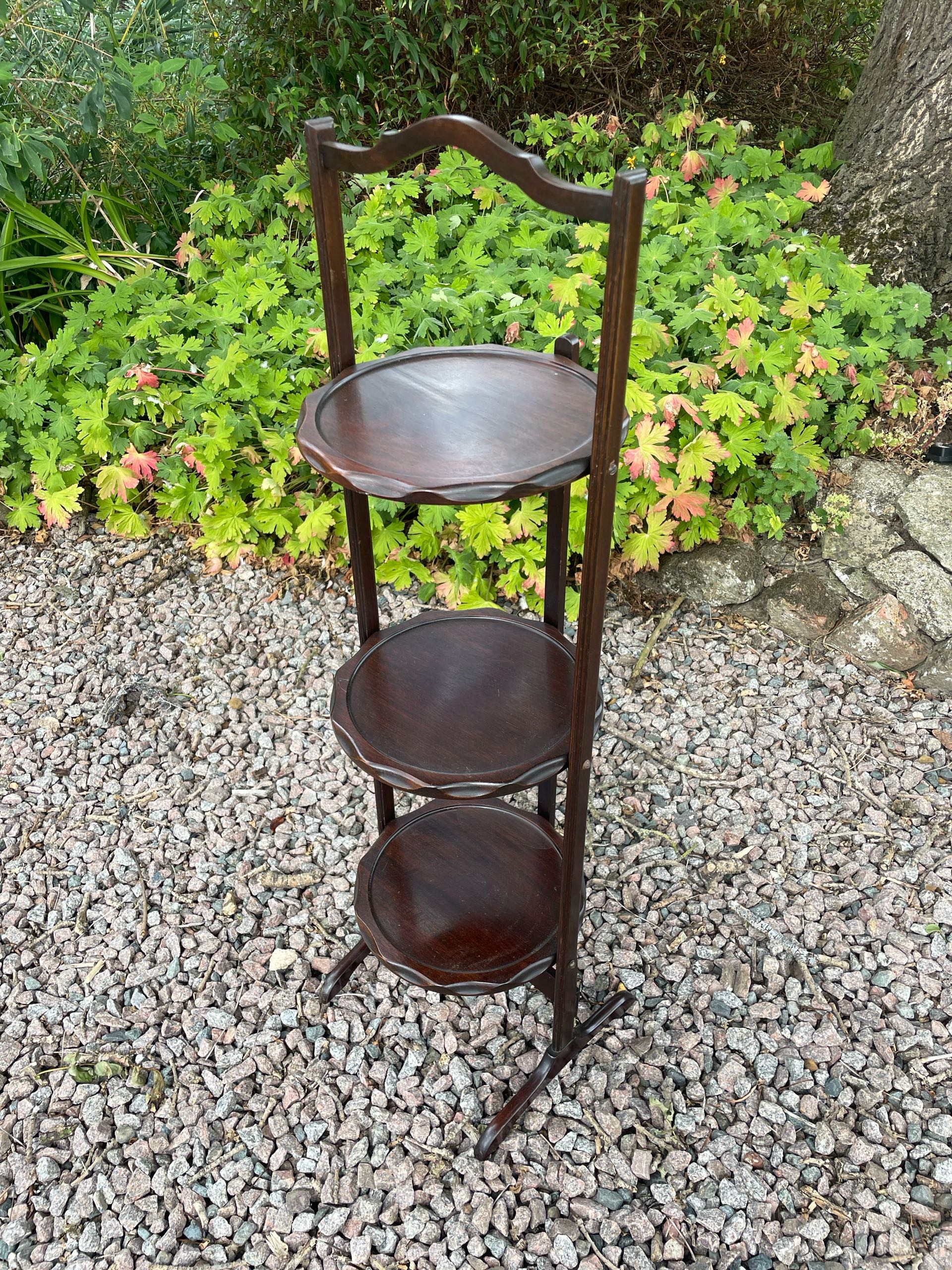 イギリス 1930年代 マホガニー ケーキスタンド ECUKOB0082