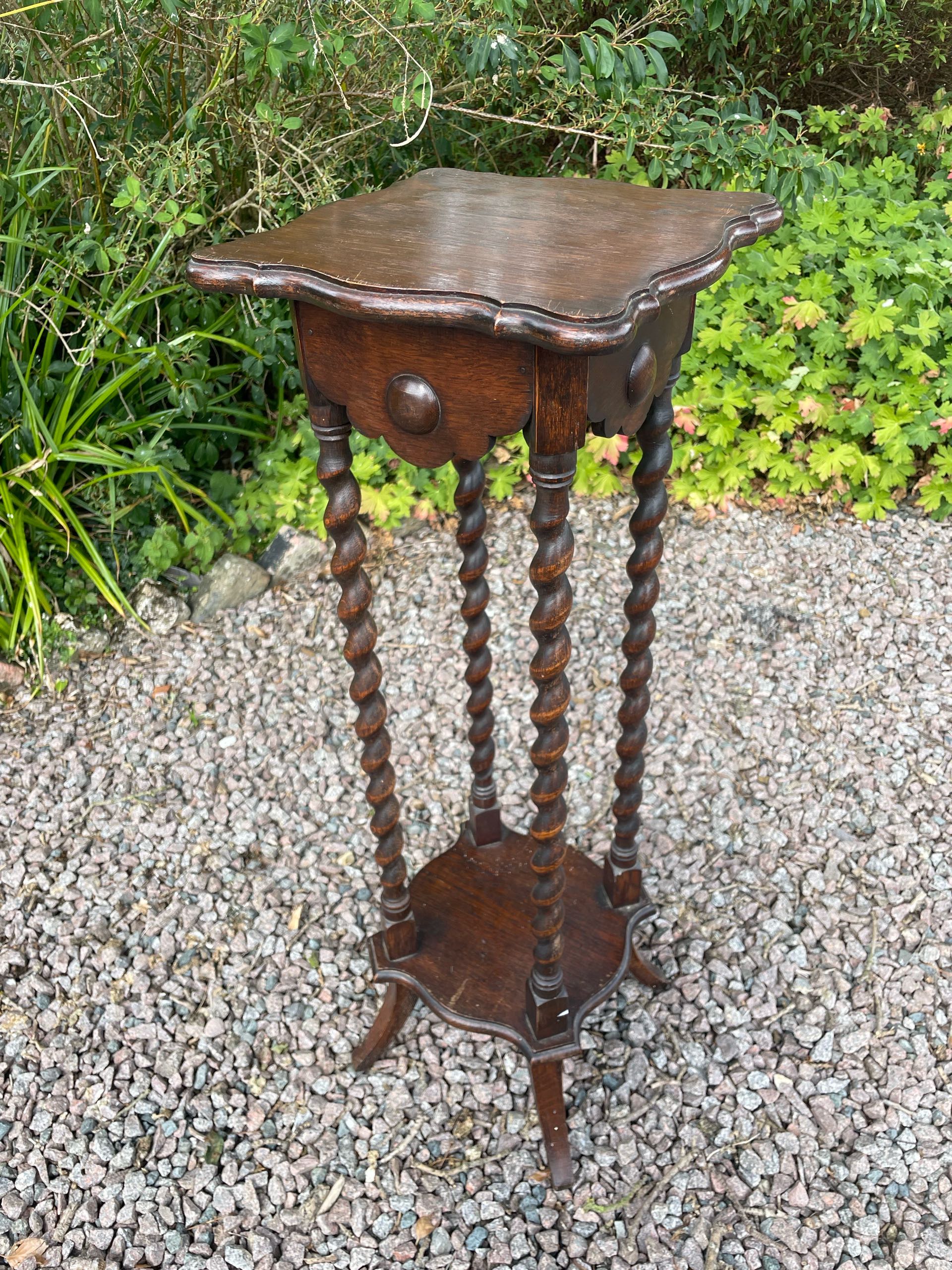 イギリス 1920年代 オーク フラワースタンド ECUKOB0085