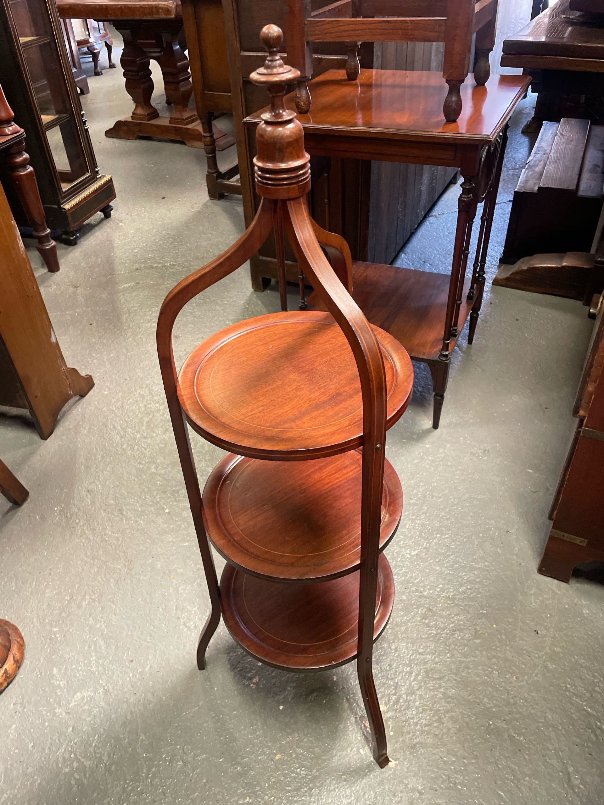 イギリス 1910年代 マホガニー ケーキスタンド ECUKOB0121