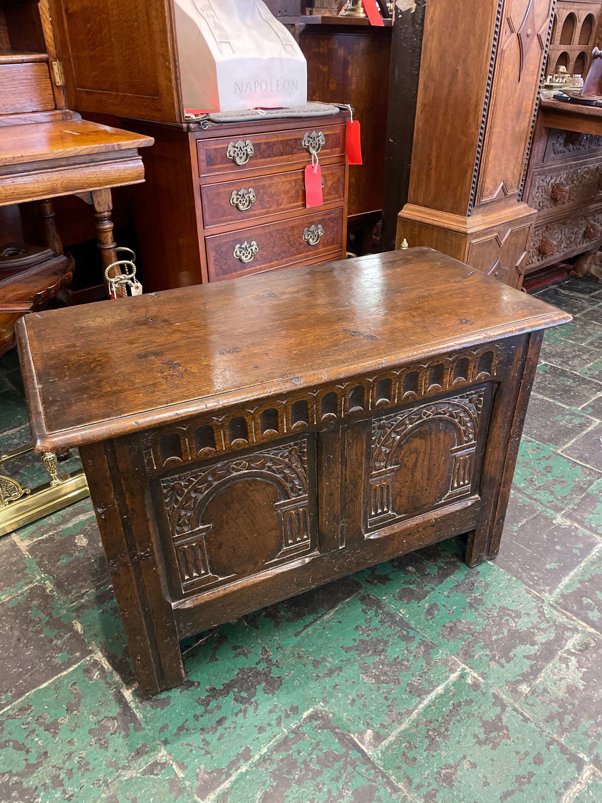 イギリス 1920年代 オーク ブランケットボックス