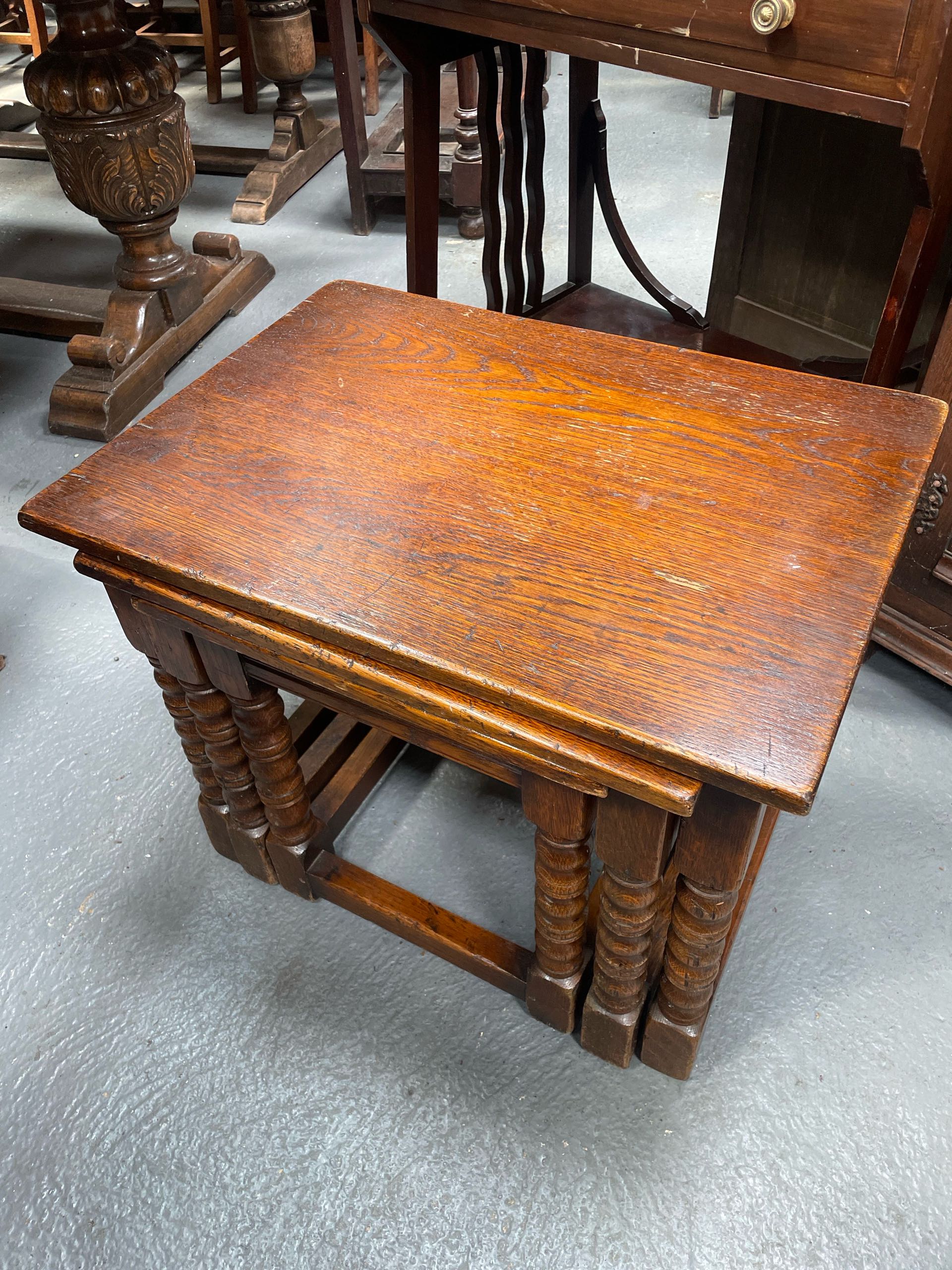 イギリス 1930年代 オーク ネストテーブル