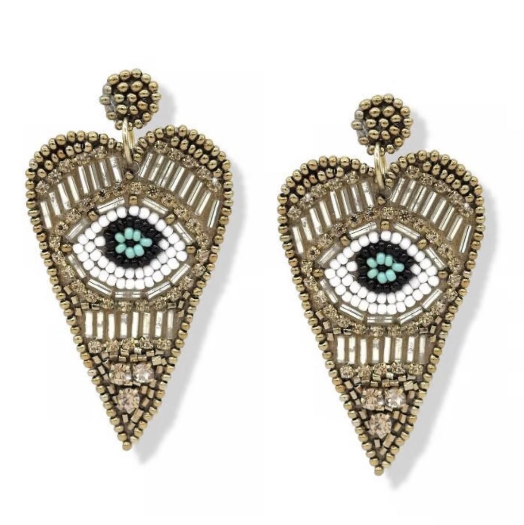 ビーズのハートピアス/ゴールド ECJPJC0164