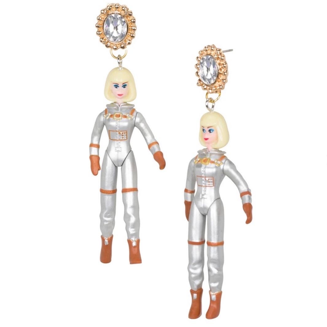 アメリカ Plastic Metal Rhinestones Meghan Fabulous マテル社 ビンテージバービーピアス ECJPJC0205