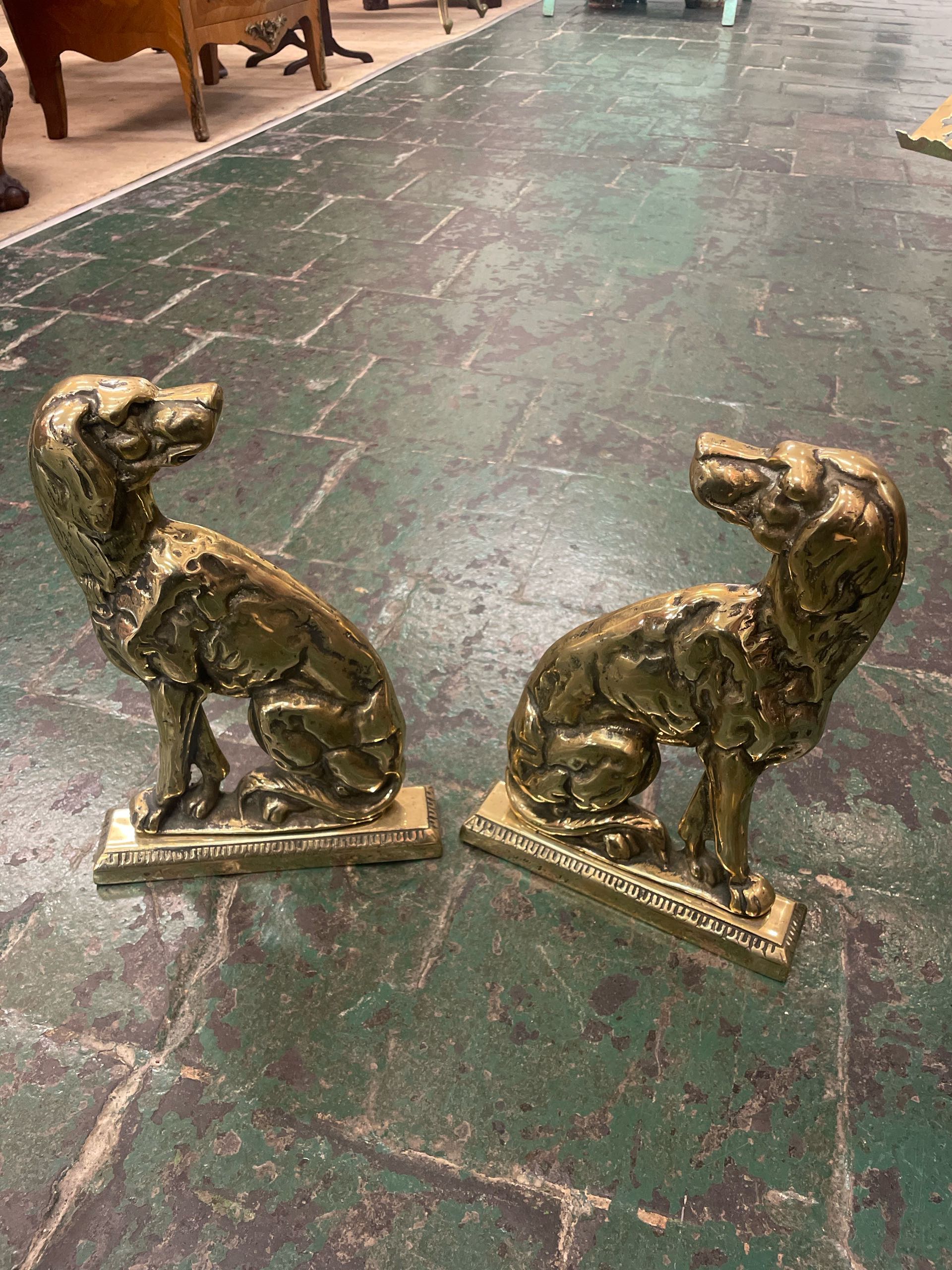 イギリス 1880年代 ブラス ペアドアストッパー