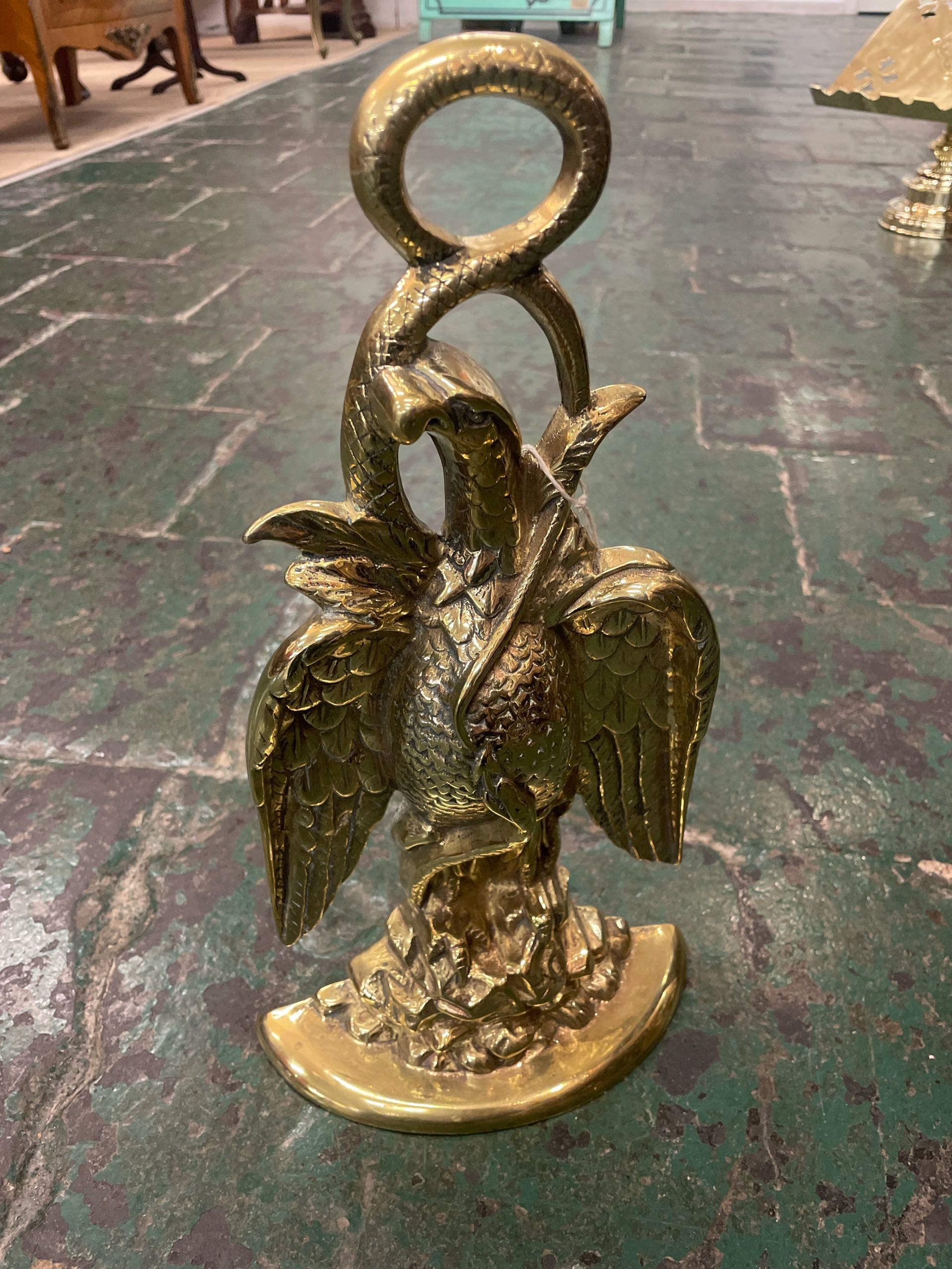 イギリス 1880年代 ブラス ドアストッパー