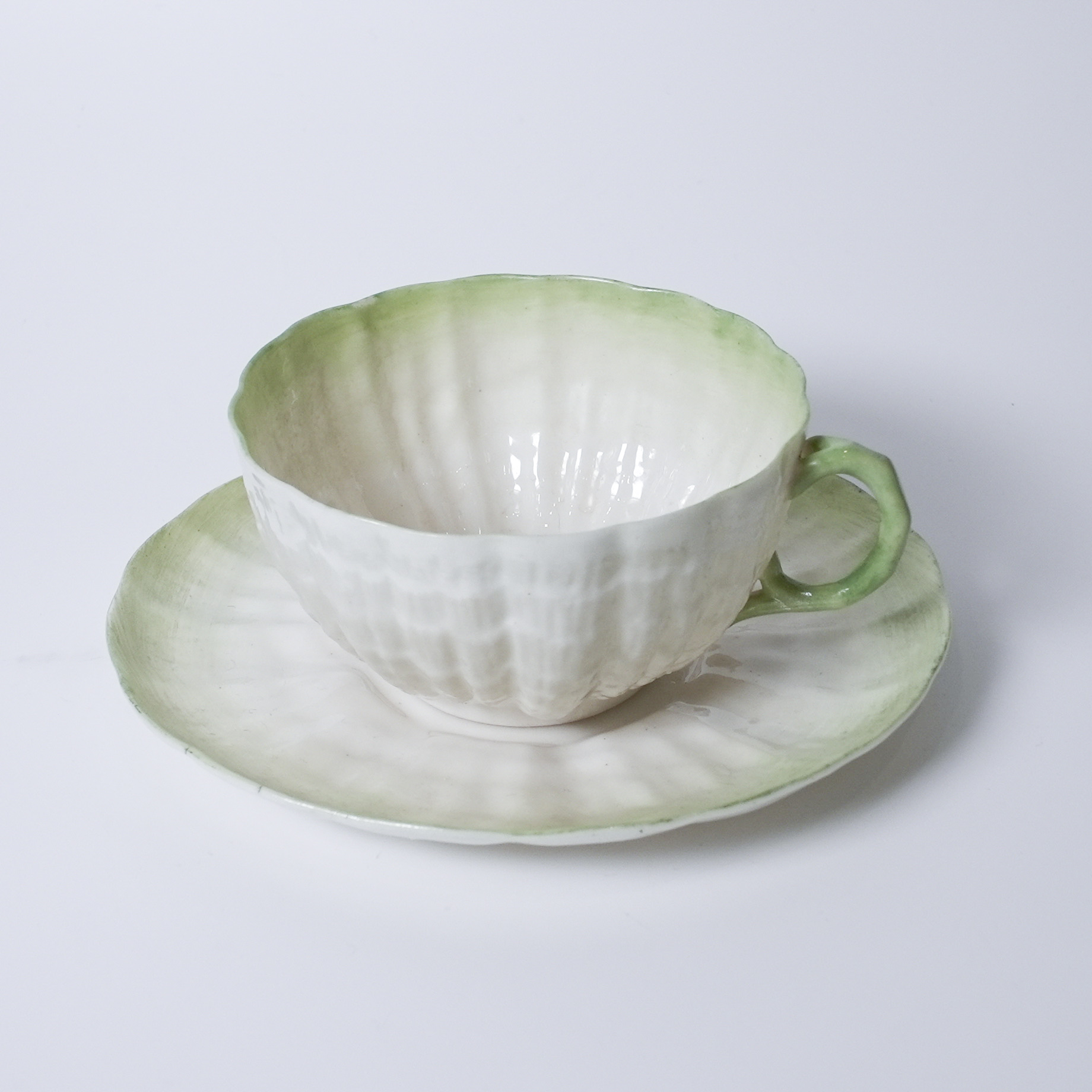 アイルランド 1890年代 Belleek ベリーク カップ&ソーサー