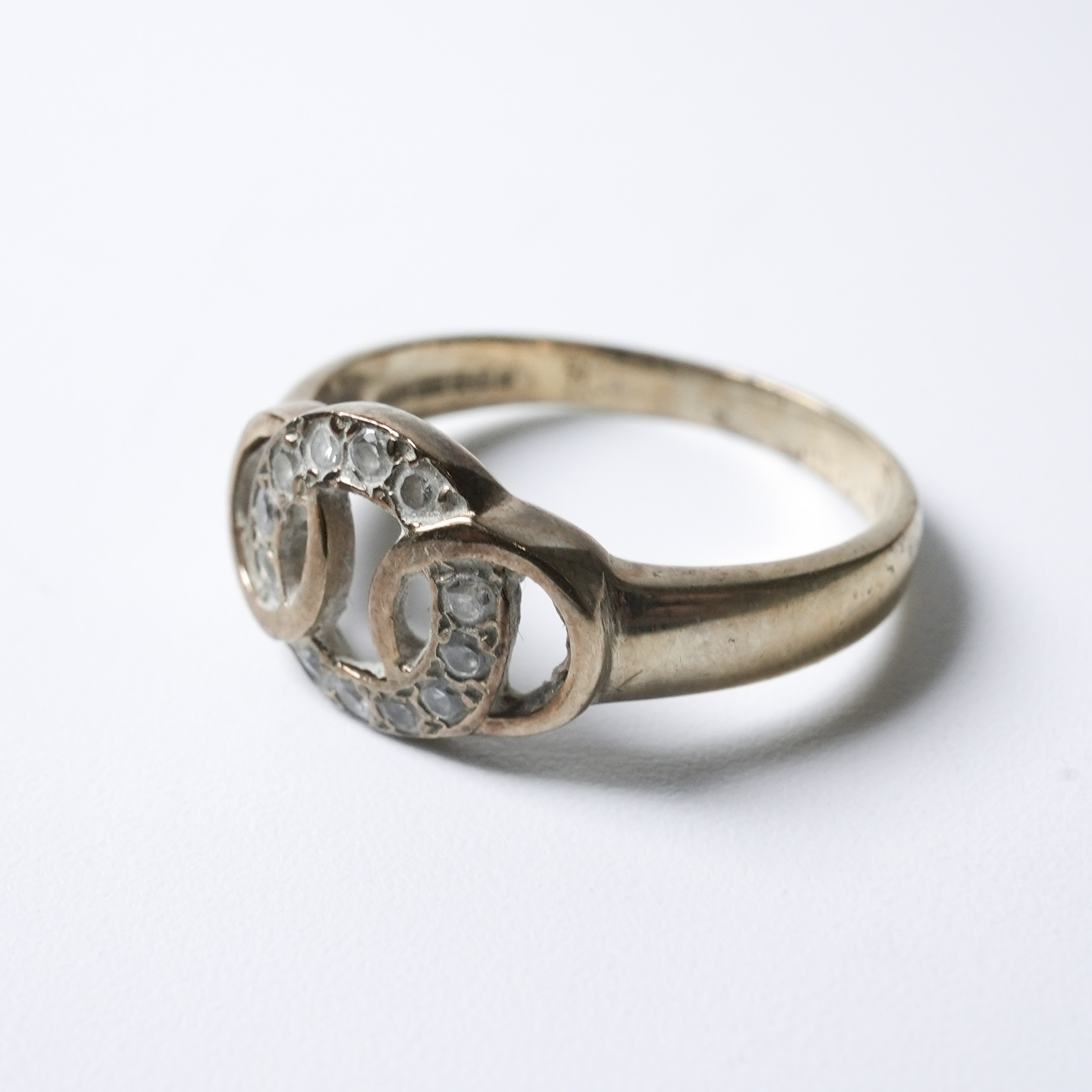 イギリス 1900年代 9Kゴールド ダイヤモンド アンティークジュエリー リング