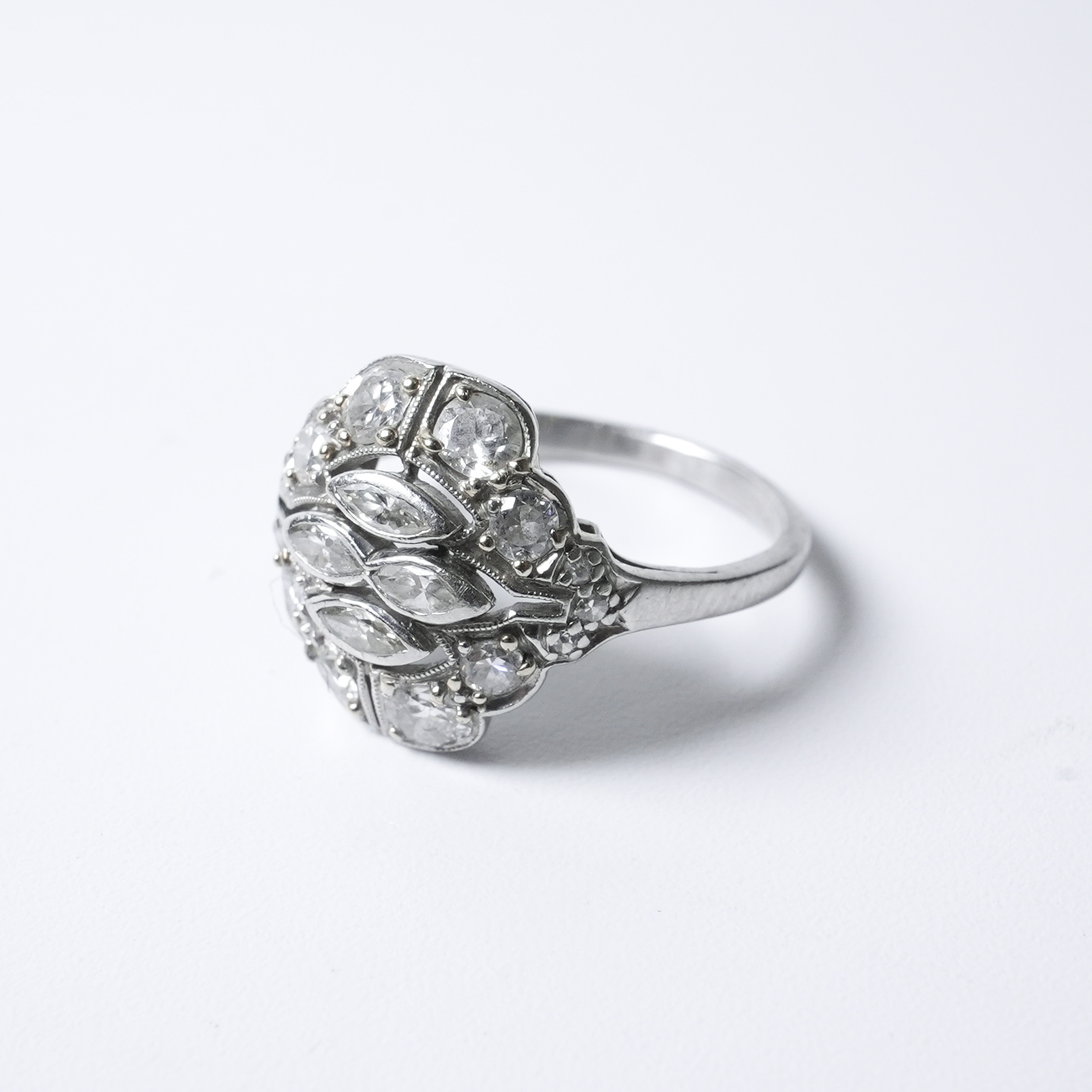 イギリス 1920年代 プラチナ ダイヤモンド アンティークジュエリー リング