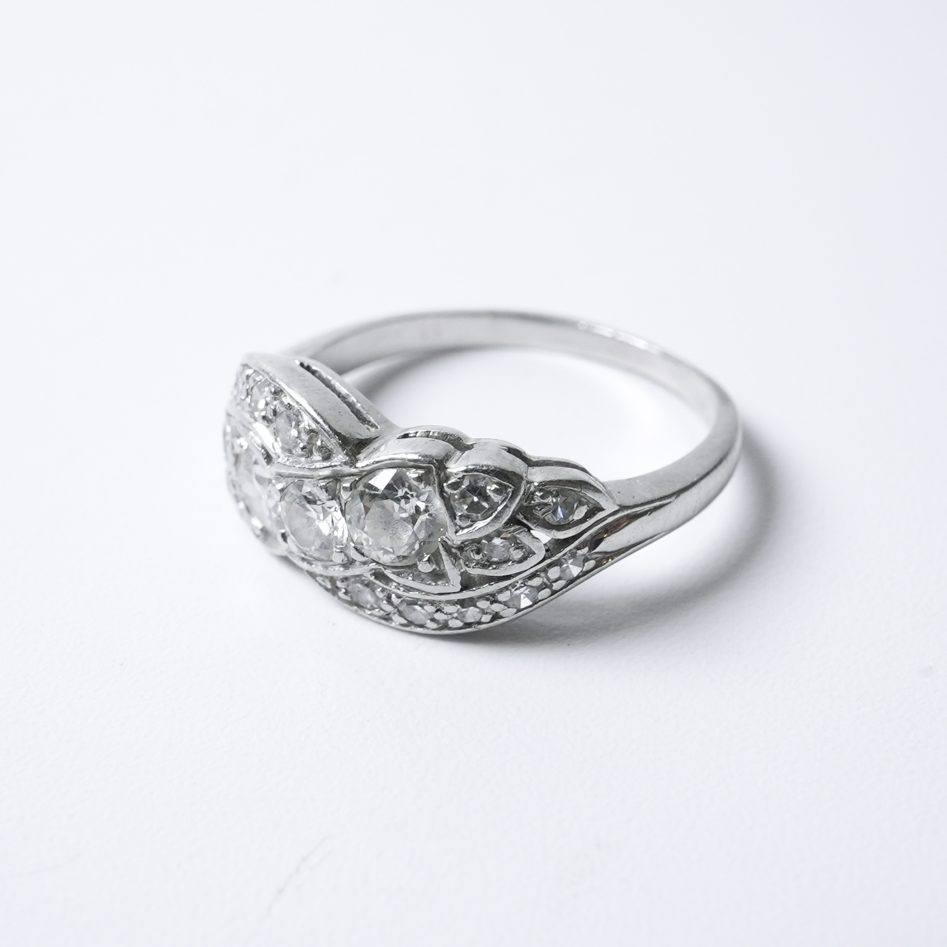 イギリス 1920年代 プラチナ ダイヤモンド アンティークジュエリー リング