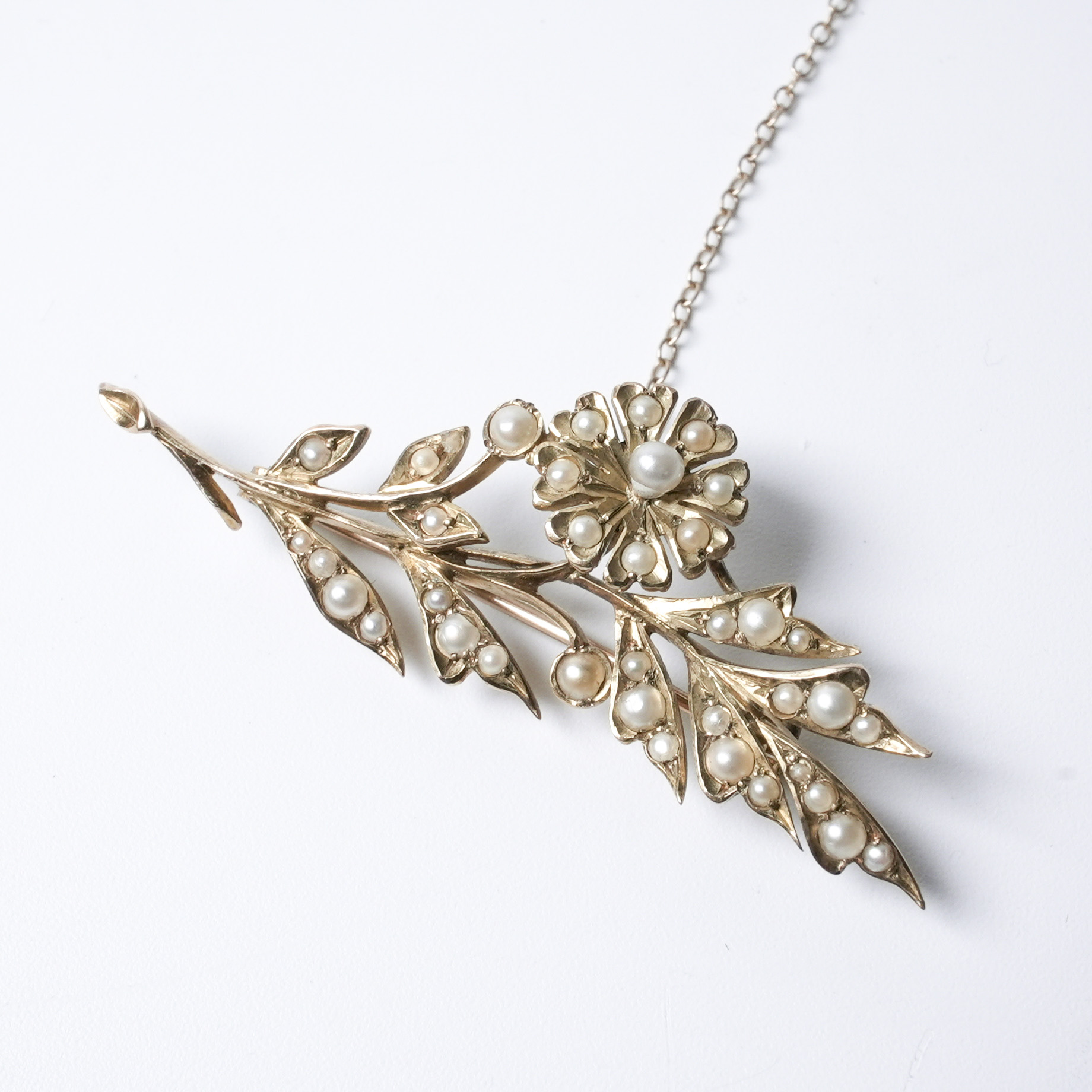 イギリス 1890年代 18Kゴールド アンティークジュエリー ブローチ