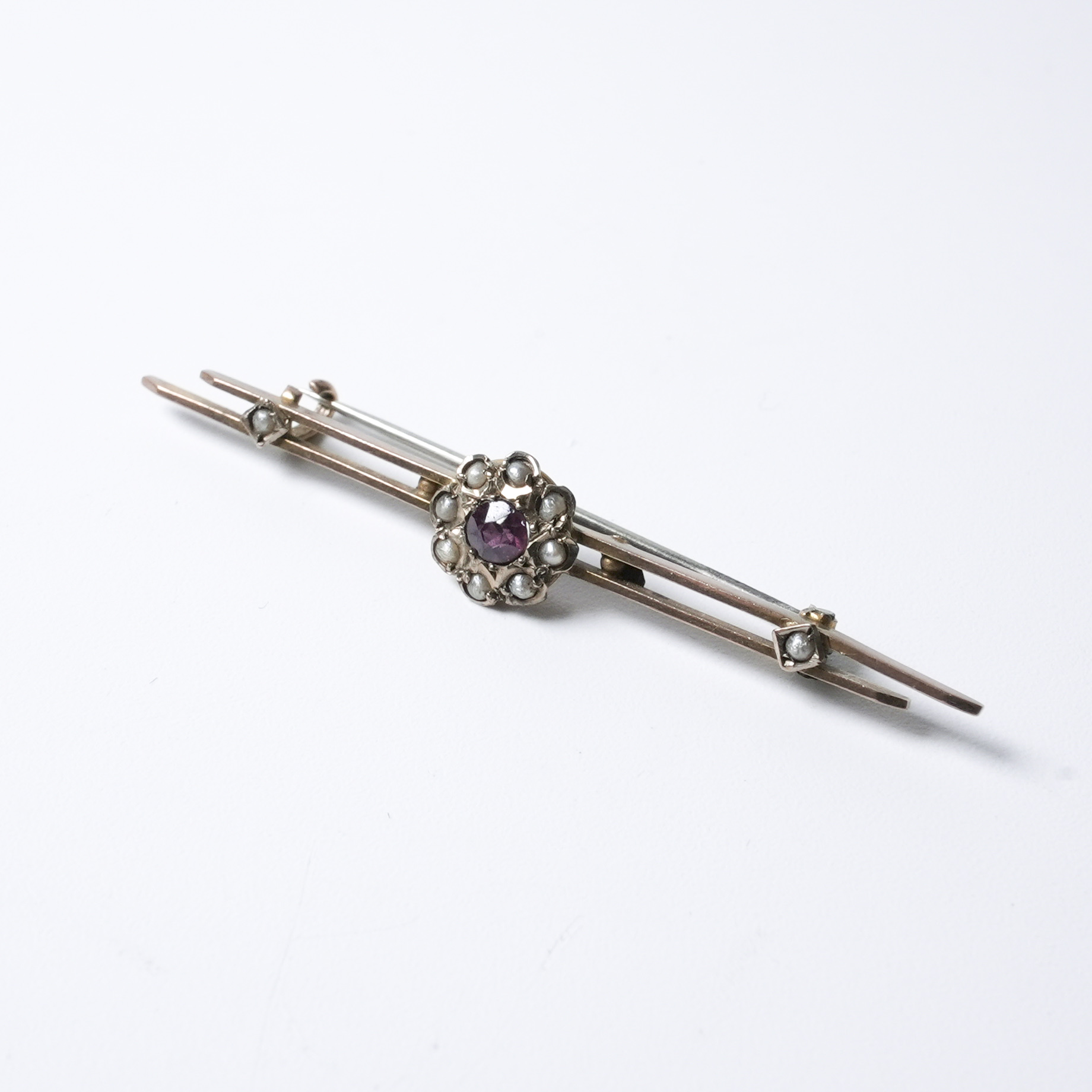 イギリス 1900年代 9Kゴールド アメジスト アンティークジュエリー