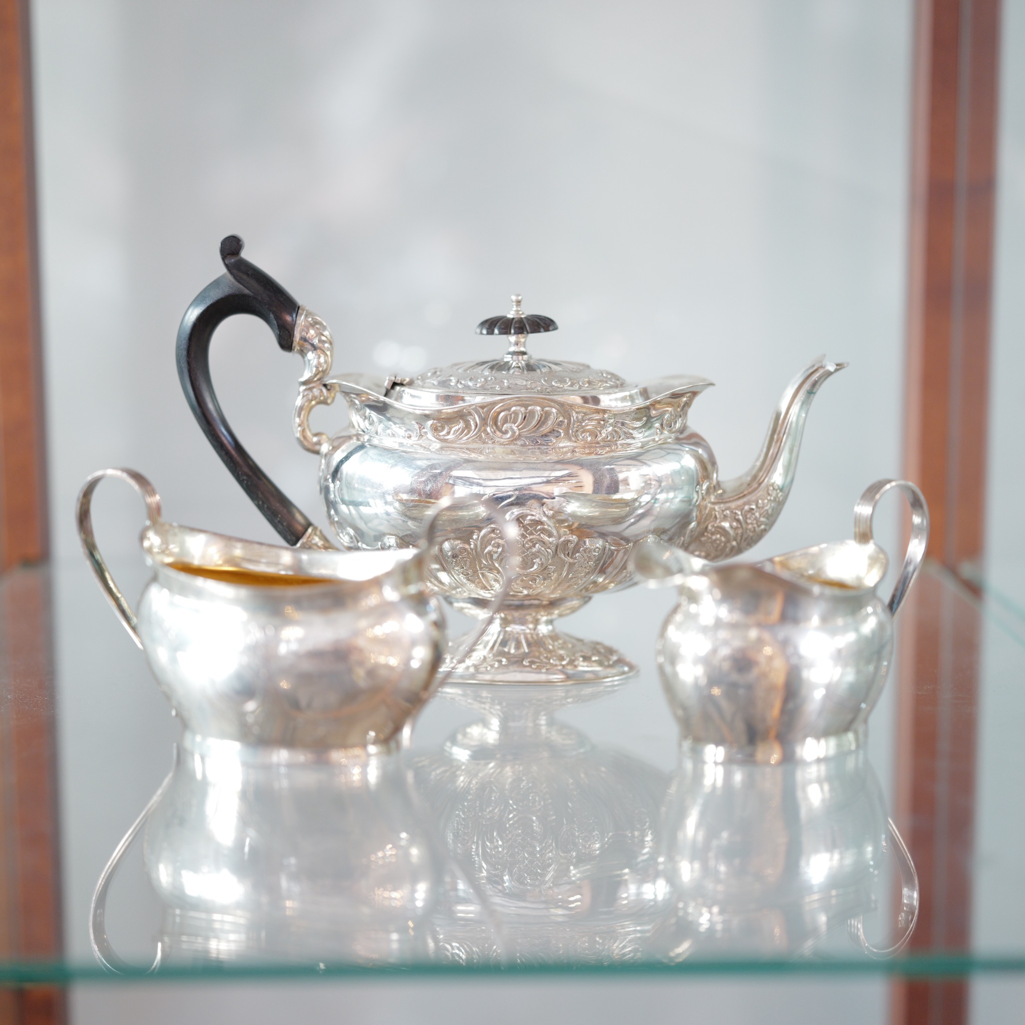 純銀製1915年ティーサービス3点セット