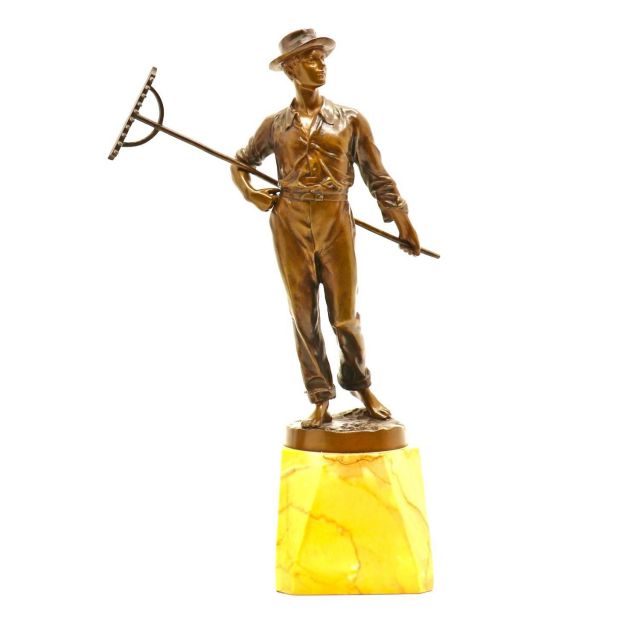 アールヌーヴォー ブロンズ アンティーク アールヌーボー E