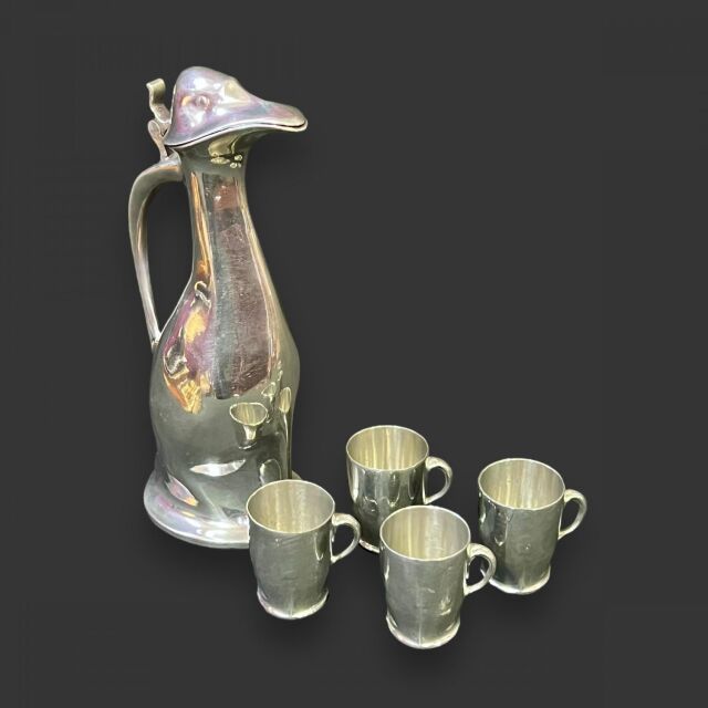 アールヌーヴォーピューターポット3点セット