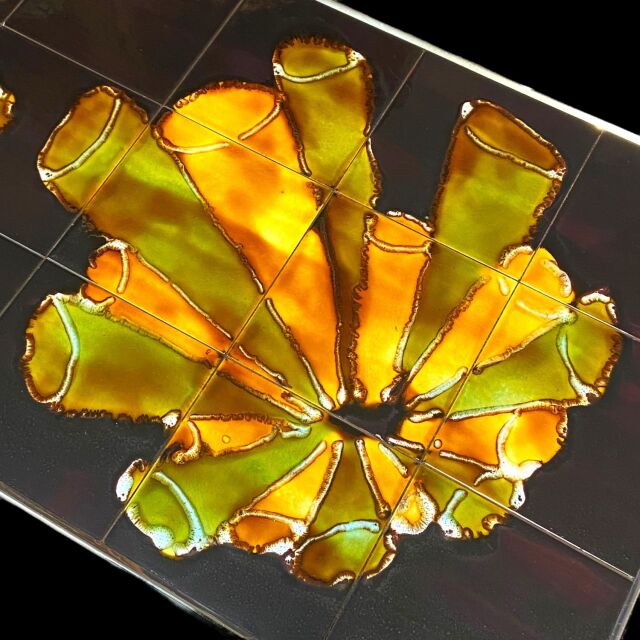 ベルギー 1960年代 クロム クロム&タイルトップ コーヒーテーブル