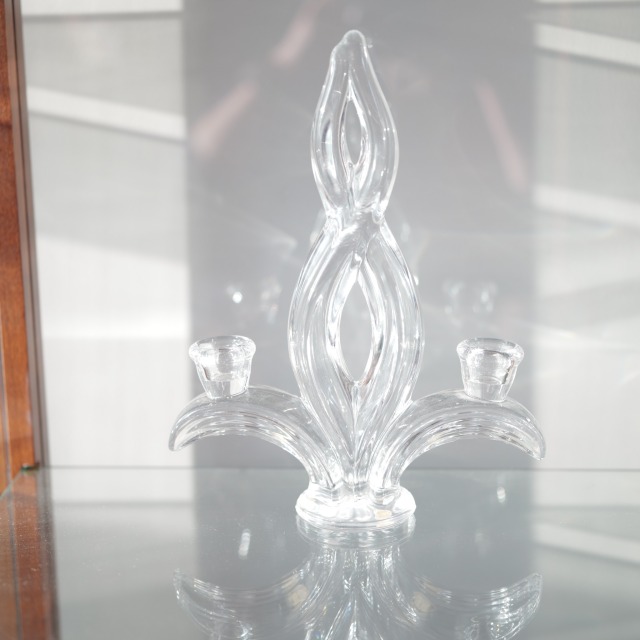 ツイストフォルム ヴァン・ル・シャテル キャンドルスタンド クリスタル アンティーク フルール・ド・リス
