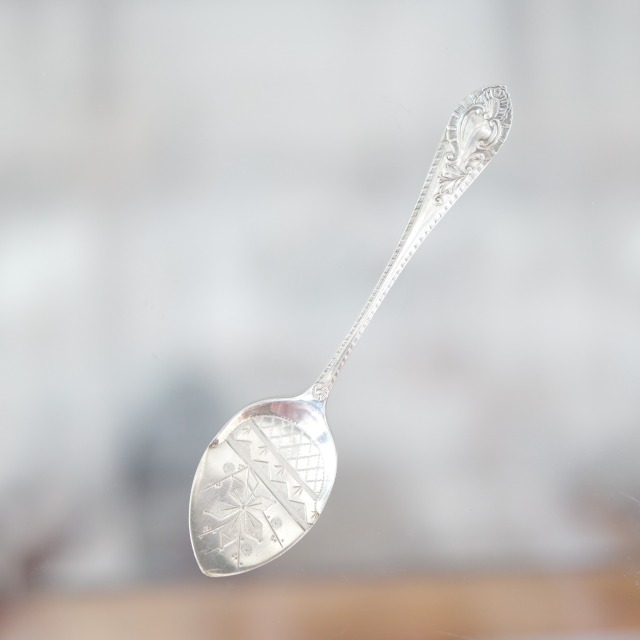 純銀製 1909年シェフィールド製 ジャムスプーン イギリス アンティーク