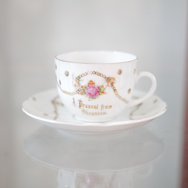 オーストリア 薔薇紋 ムスターシュカップ 1900年代 カップ＆ソーサー アンティーク