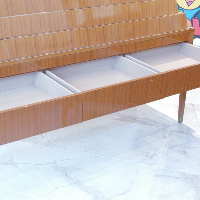 英国アンティーク コレクションキャビネット W200cm マホガニー材