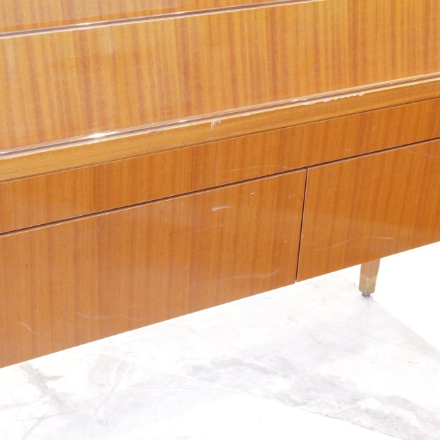 英国アンティーク コレクションキャビネット W200cm マホガニー材