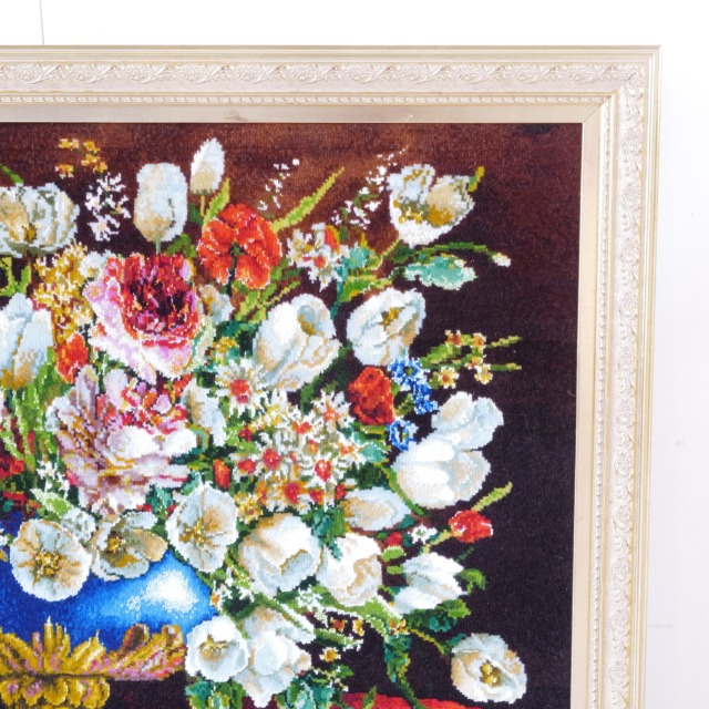 ペルシャ絨毯画 タブロファルシュ タブリーズ産 高品質 シルク混 ペルシャ絨毯画 タブロファルシュ タブリーズ産 高品質 シルク混