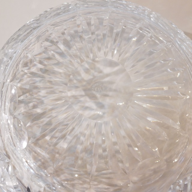 ダイヤモンドカット クリスタル ガラスボウル 直径20cm 切子細工 盛り