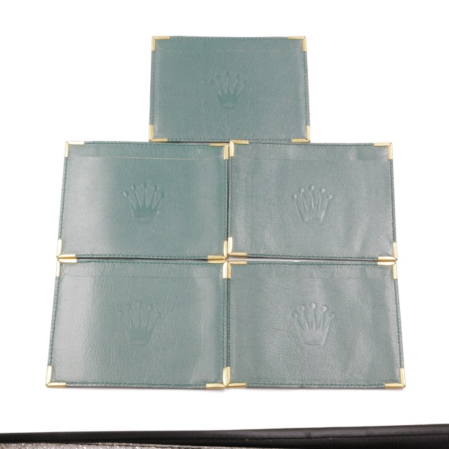 ロレックス 純正 グリーンレザー メモ＆カードケース 未使用品