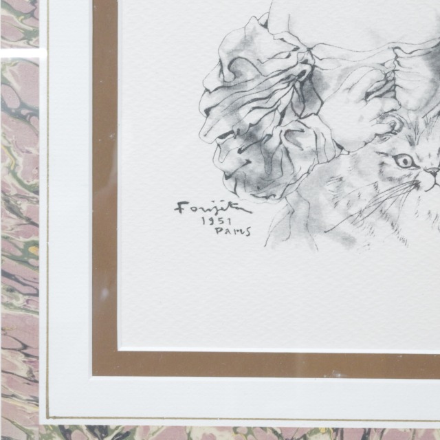 レオナール・藤田 藤田嗣治 リトグラフ Foujita 1951 Paris 1951年