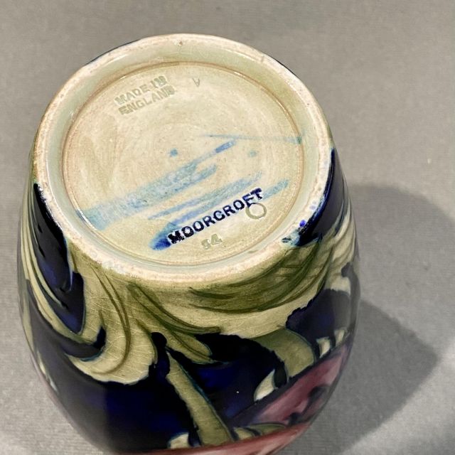 Moorcroft ムーアクラフト　花瓶 イギリス 1925-1940年代 陶器 Moorcroft ムーアクロフト リーフ