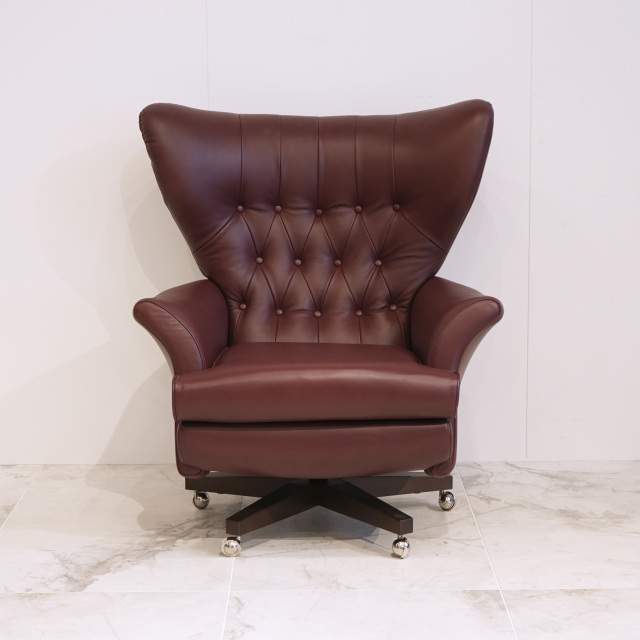 イギリス NEW ハードウッド/レザー G-PLAN vintage62 SWIVEL CHAIR EC-01703
