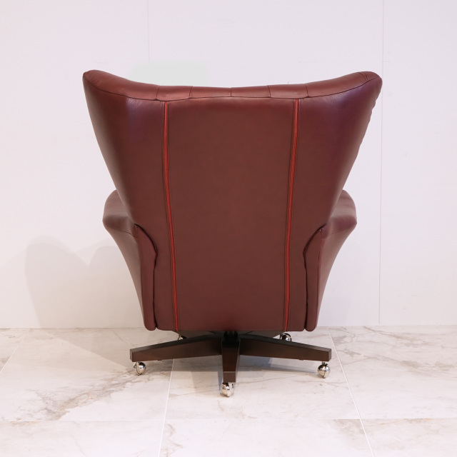 イギリス NEW ハードウッド/レザー G-PLAN vintage62 SWIVEL CHAIR EC-01703
