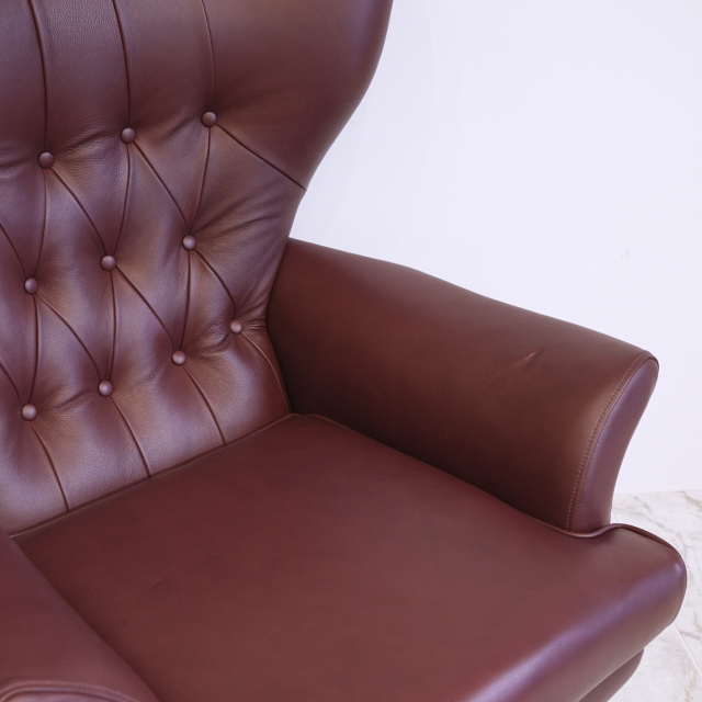 イギリス NEW ハードウッド/レザー G-PLAN vintage62 SWIVEL CHAIR EC-01703