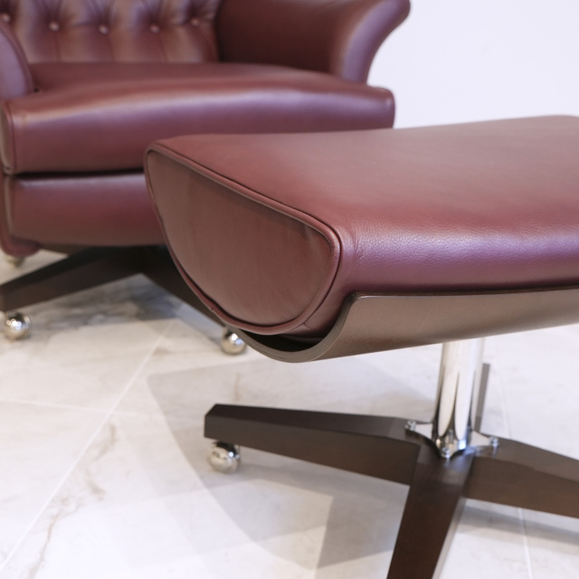 イギリス NEW ハードウッド/レザー G-PLAN vintage62 スツール EC-01704