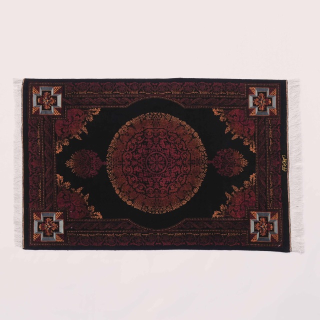 ペルシャ（シルク） 未使用品 ペルシャ絨毯 シルク イラン産 ヤズド