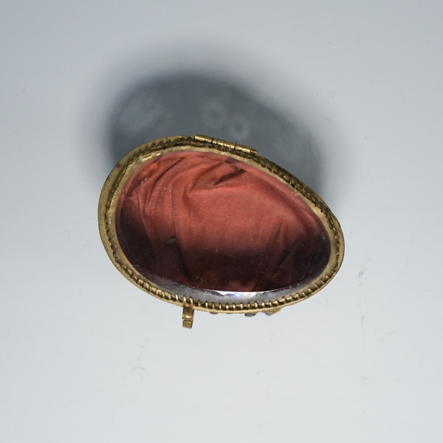 フランス 1880年代 真鍮 ガラス ジュエリーボックス