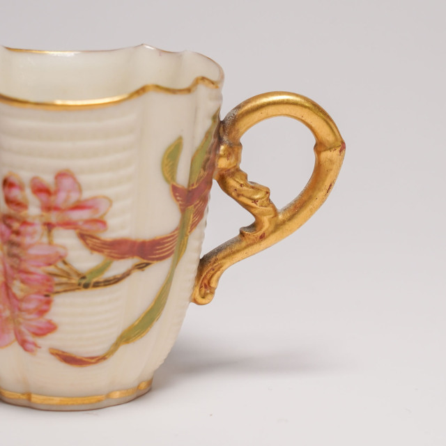 イギリス 1880年代 磁器 Royalworcester ロイヤルウースター デミタス 