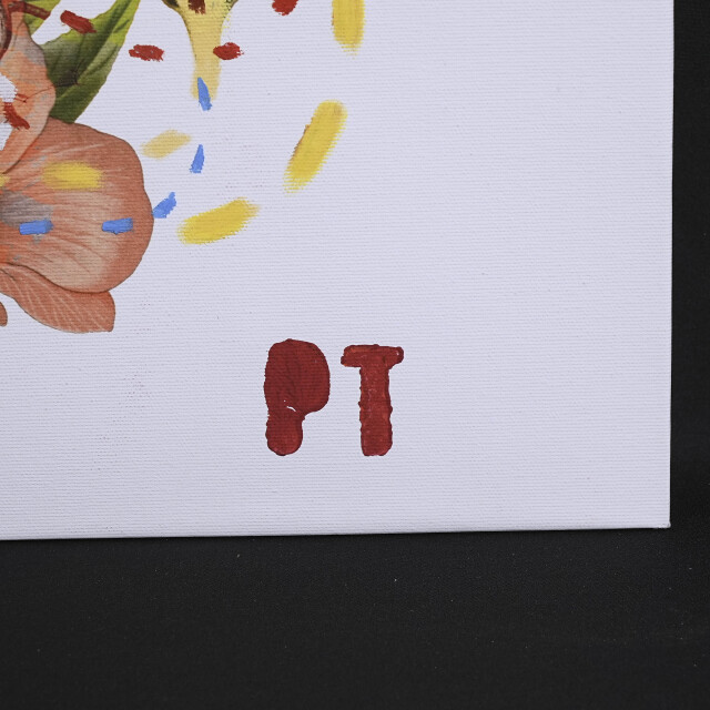 イタリア 2023年 キャンバス Paola Tassetti - 「HIBISCUS」 EC-07603