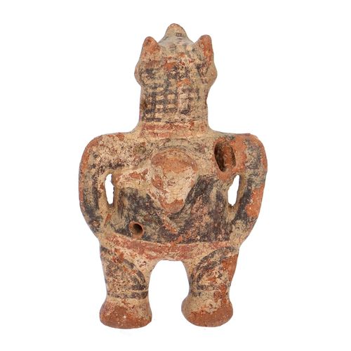 メキシコ　マヤ文明　戦士の土人形　テコラッタ　素焼き　ヴィンテージインテリア メキシコ マヤ文明 戦士の土人形 テコラッタ 素焼き