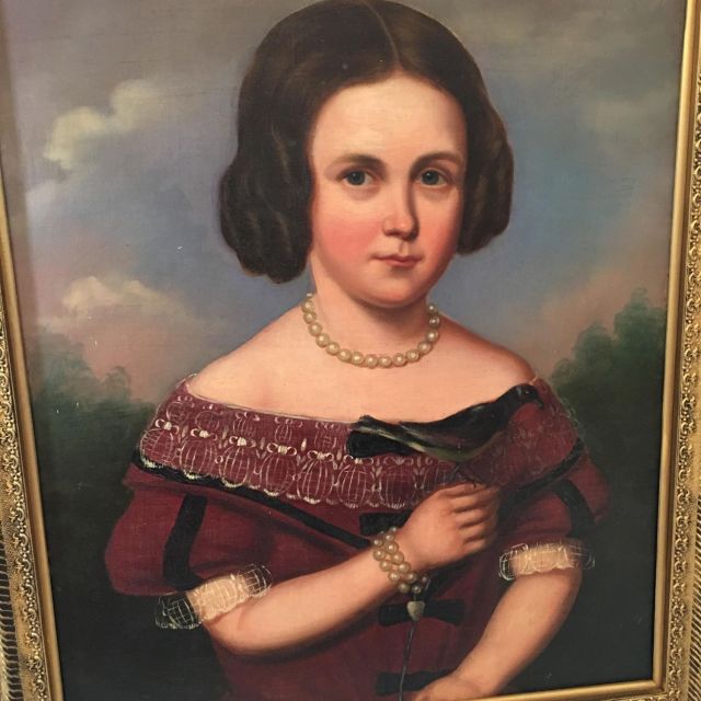 イギリス 1800年代 キャンバスに油絵 マリアの肖像画