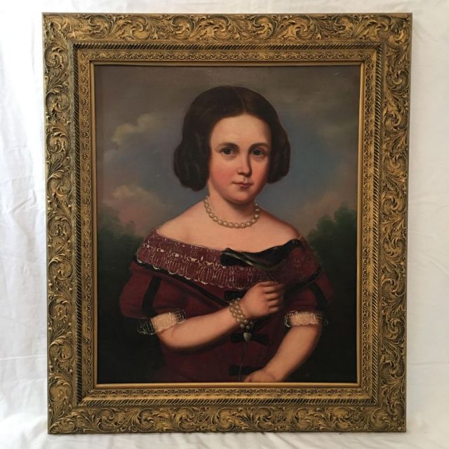 イギリス 1800年代 キャンバスに油絵 マリアの肖像画
