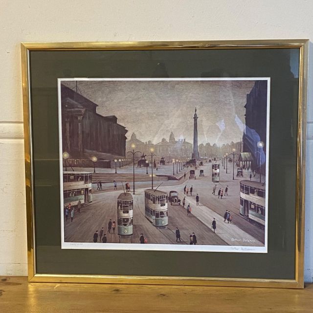 フランス 20世紀 キャンバス サイン入りプリント