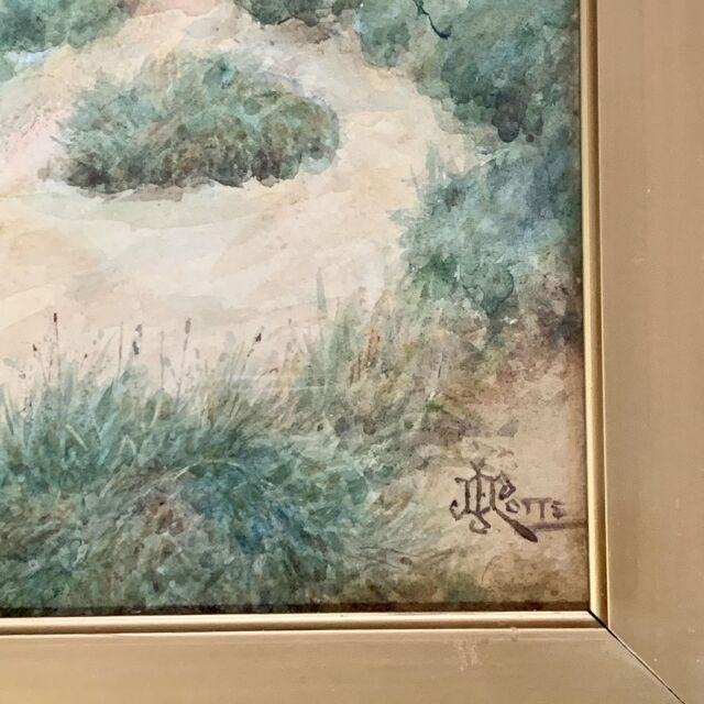 イギリス 1909年代 ペーパー   水彩画 風景画 ウォールアート EC-14638