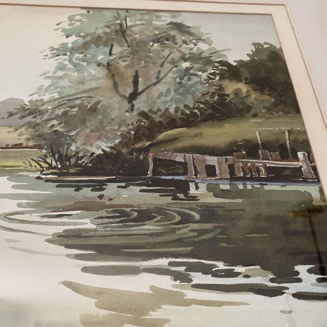 イギリス 1901年代 ペーパー   水彩画 風景画 ウォールアート EC-14643