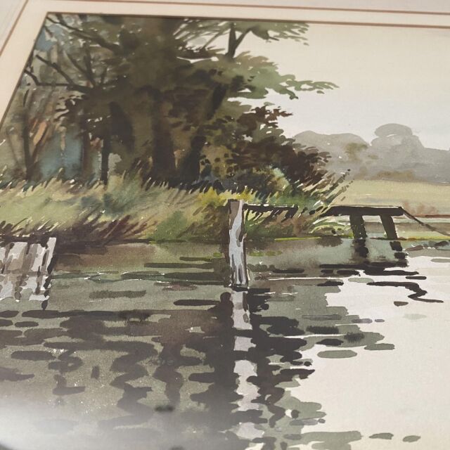 イギリス 1901年代 ペーパー   水彩画 風景画 ウォールアート EC-14643