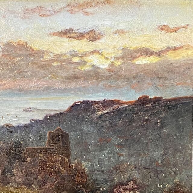 イギリス 1901年代 油絵   ウォールアート EC-14648