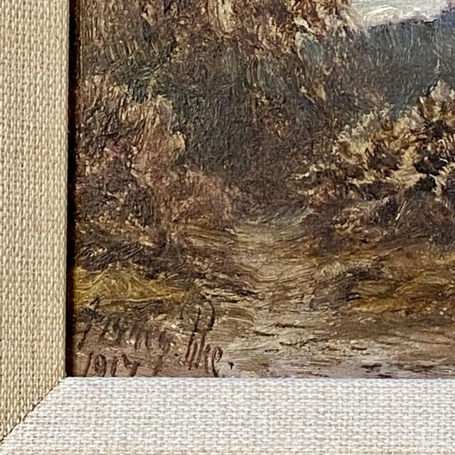 イギリス 1901年代 油絵   ウォールアート EC-14648