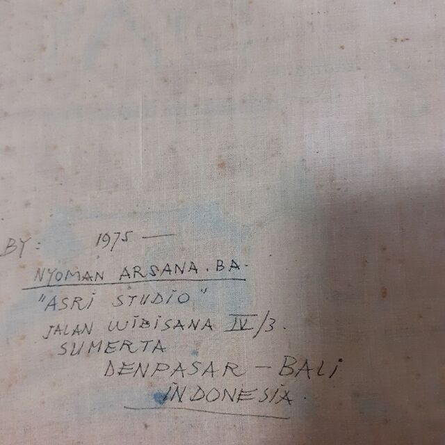 インド 1975年代 キャンバス   油絵 ウォールアート EC-14657