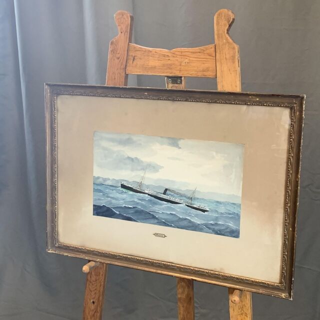 イギリス 1901年代 ペーパー   水彩画 ウォールアート EC-14658