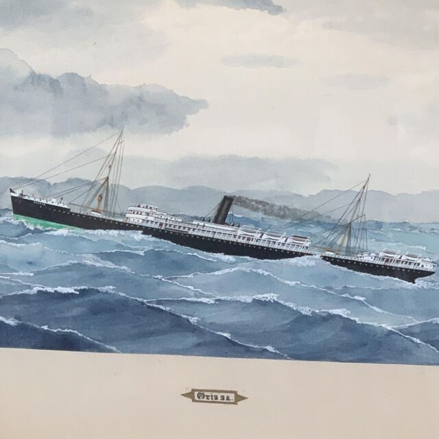 イギリス 1901年代 ペーパー   水彩画 ウォールアート EC-14658