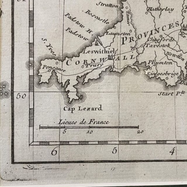 イギリス 1750年代 ペーパー   地図 ウォールアート EC-14659